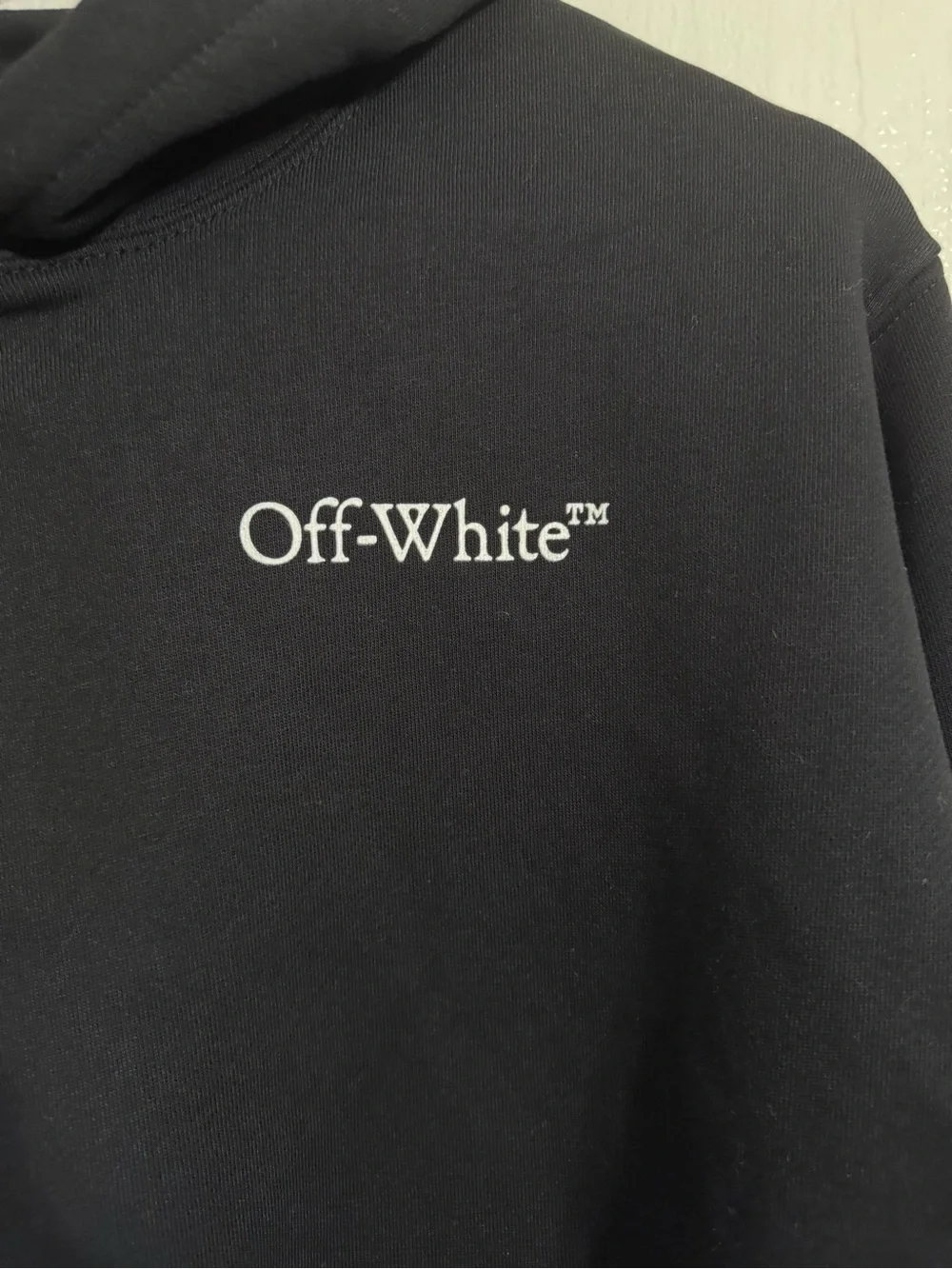 OFF-WHITE VIRGIL ABLOH KIDS PRINT HOODIE SWEATSHIRT BLACK MEDIUM 10-12